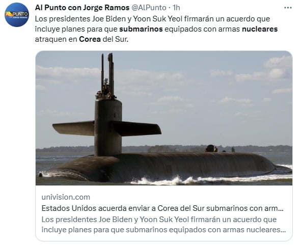 Estados Unidos submarinos Corea