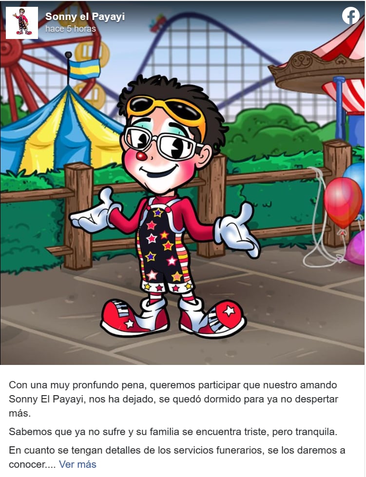 Muere payaso Sonny