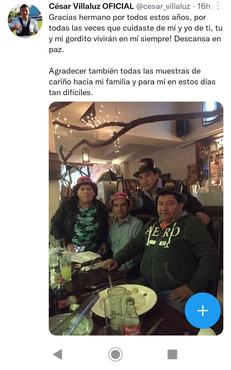 Muere hermano César Villaluz