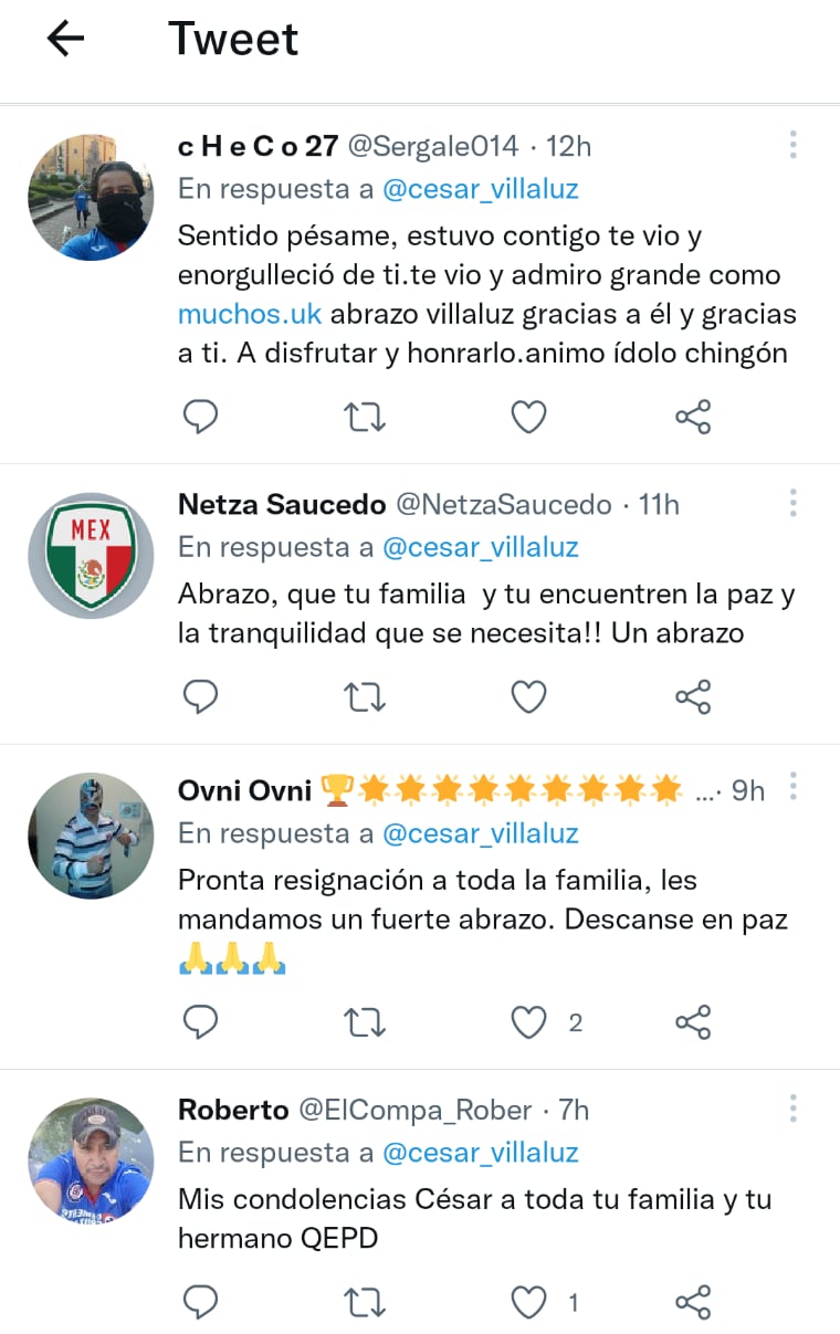 Las muestras de apoyo y condolencias se hicieron presentes