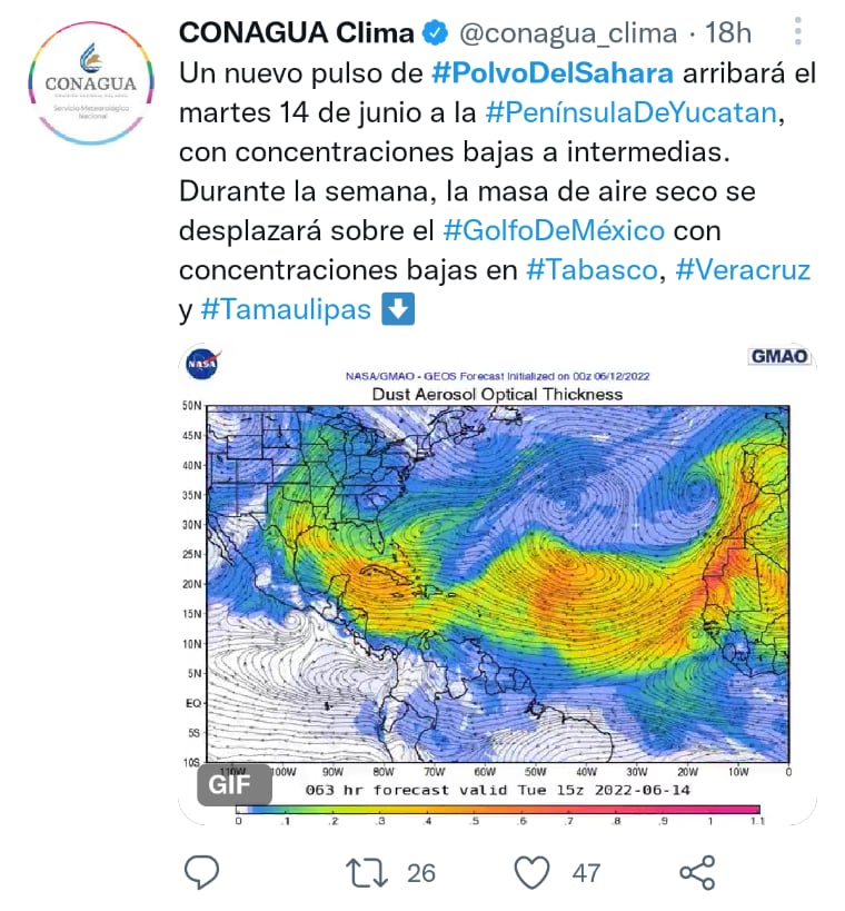 Nube de polvo Sahara