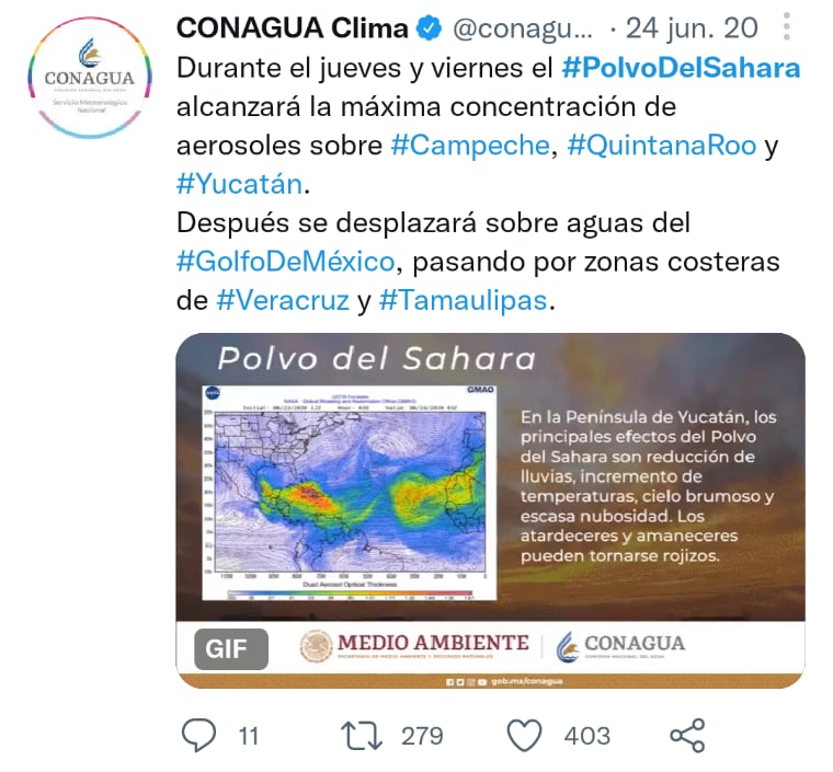 Nube de polvo Sahara