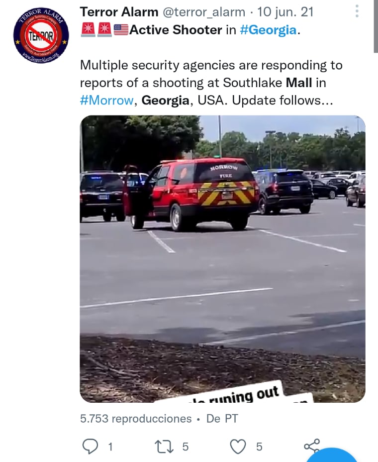 Evacuan mall en Georgia