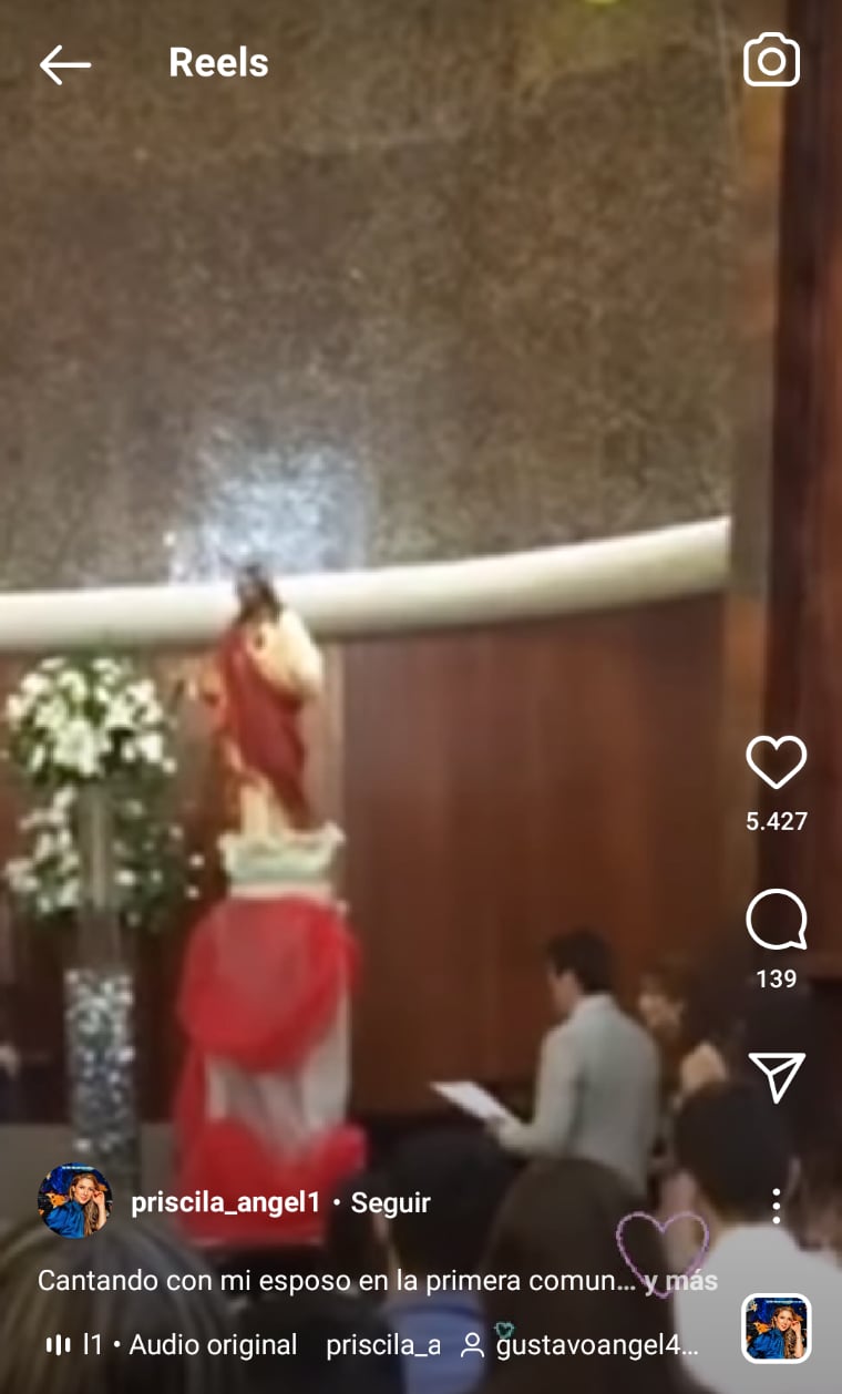 Priscila sorprende junto esposo