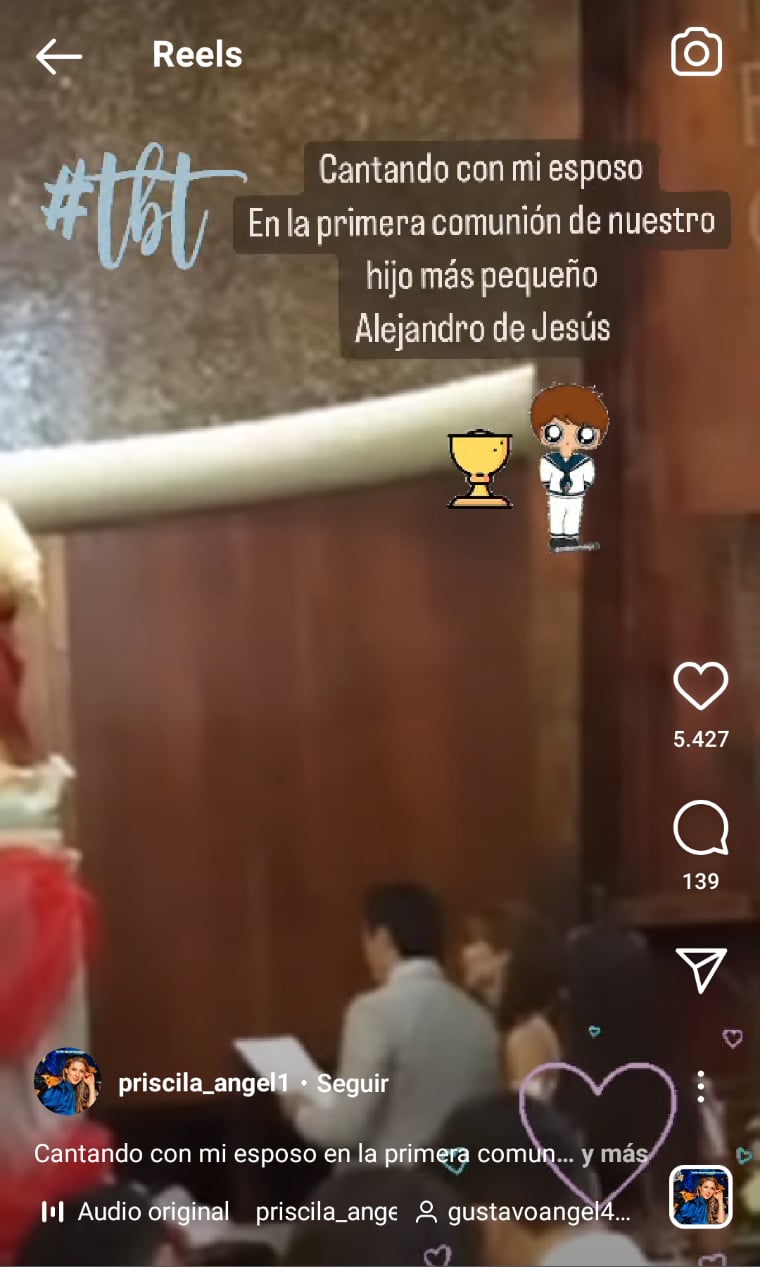 Priscila sorprende junto esposo