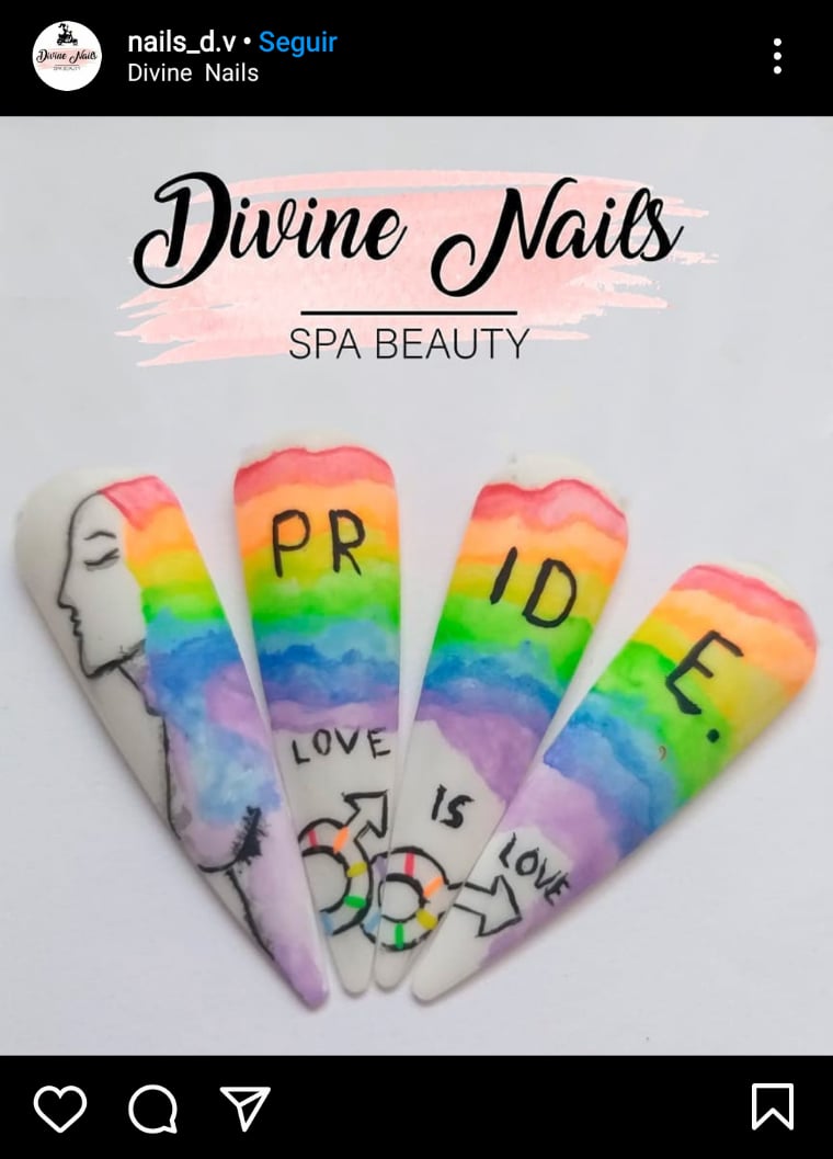 Diseños de uñas LGBT