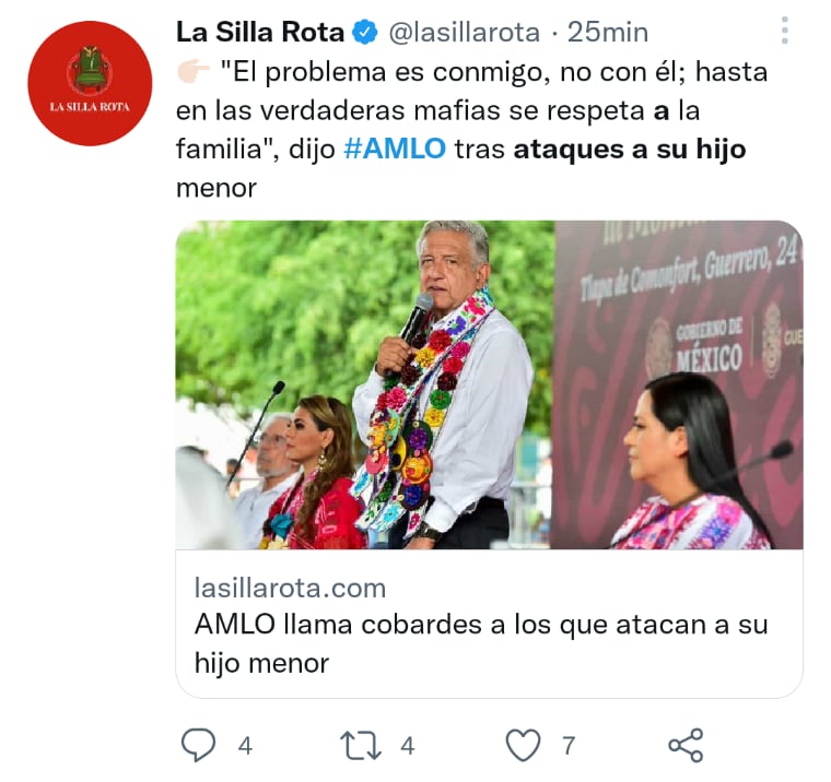 AMLO explota ataques hijo