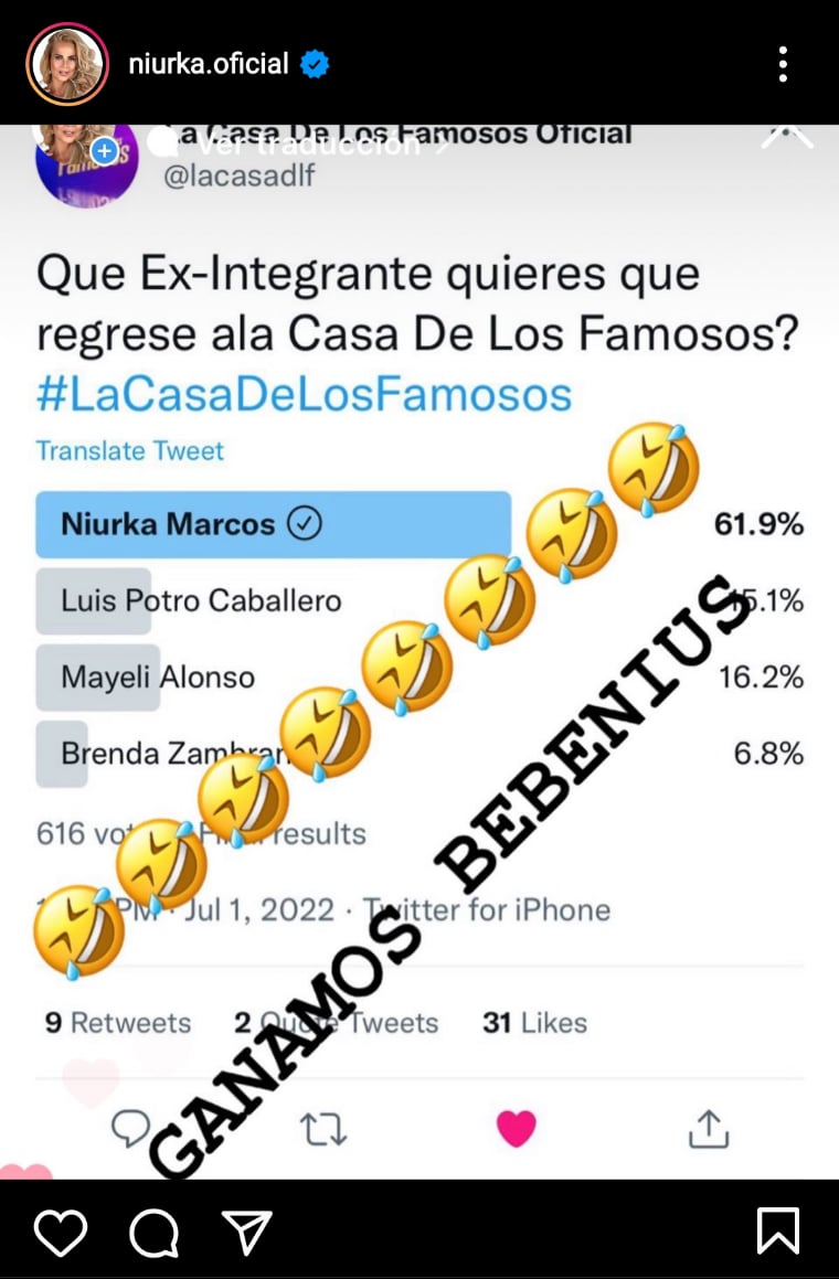 Niurka presume posible regreso