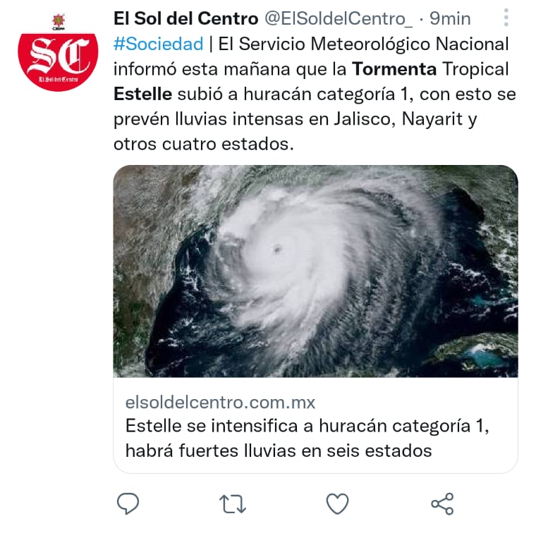 Tormenta Estelle impactará México