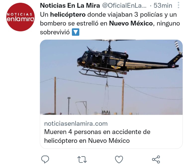 Carlos Cuevas tragedia helicóptero