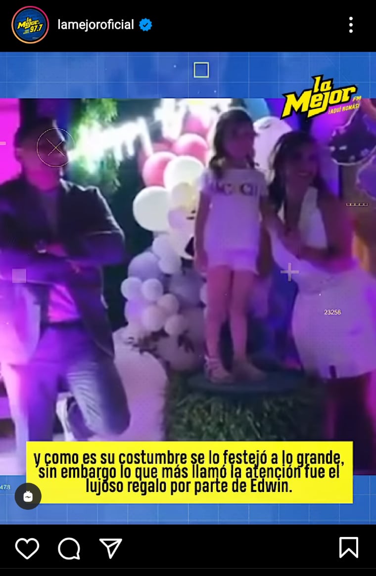 Edwin Luna regalo hija