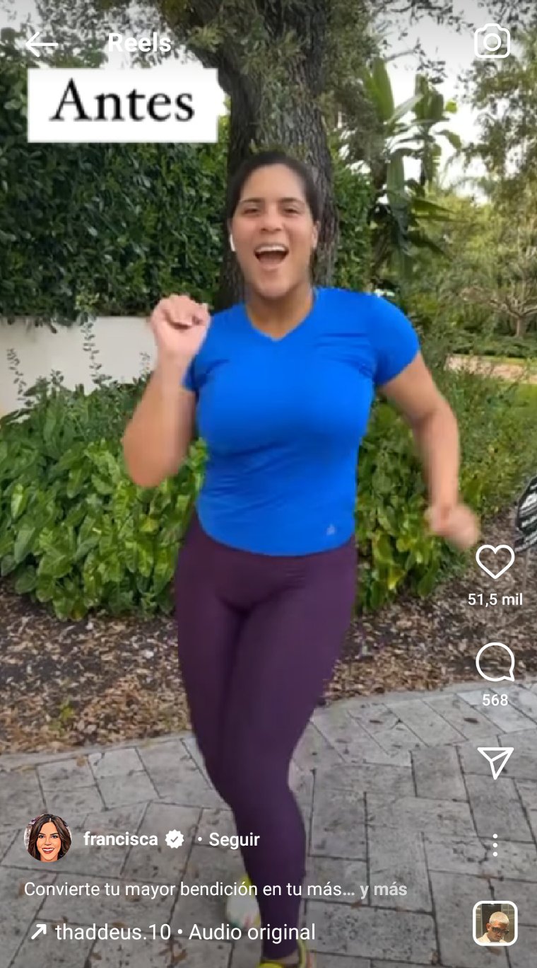 Francisca cambio de peso