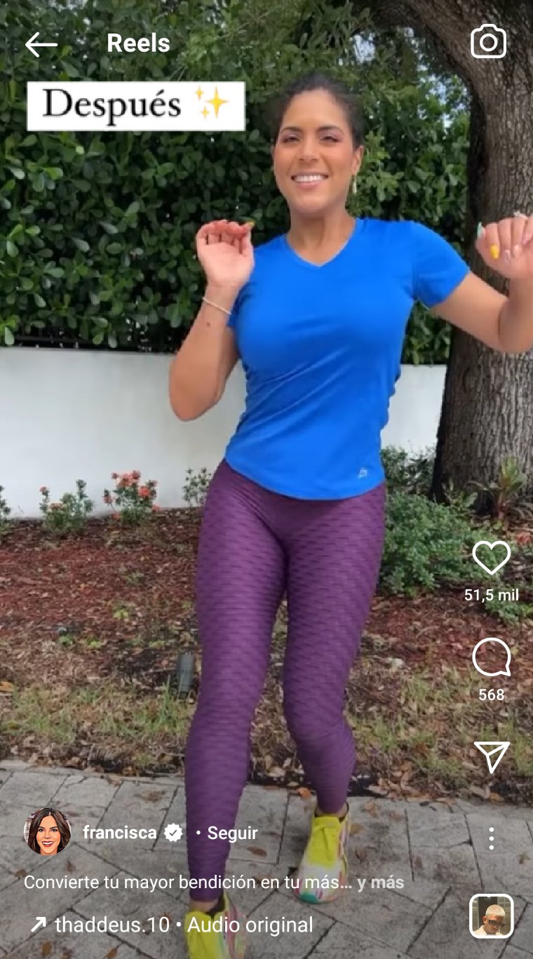 Francisca cambio de peso
