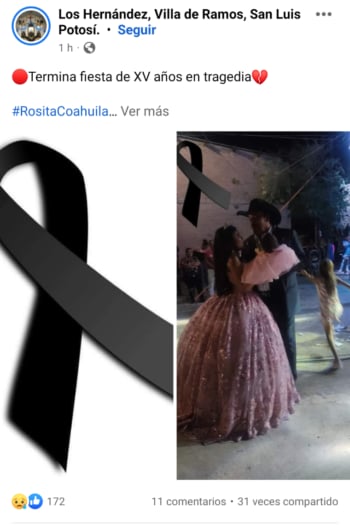 De qué murió quinceañera