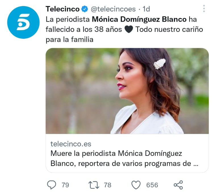 Muere reportera Mónica Domínguez