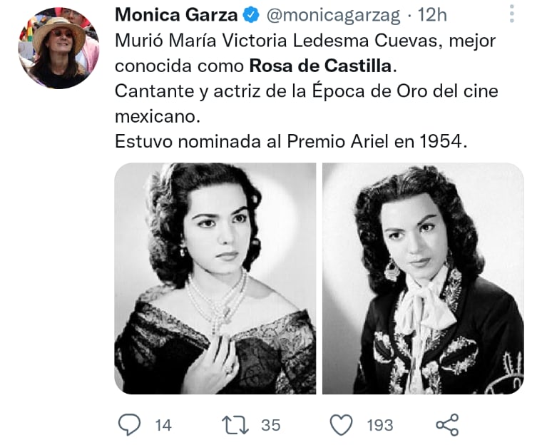 Muere Rosa de Castilla