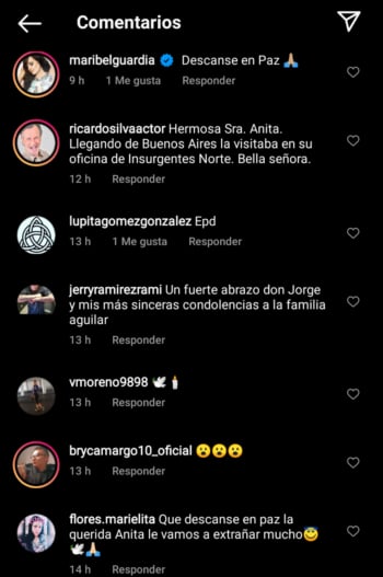 Seguidores expresan sus condolencias