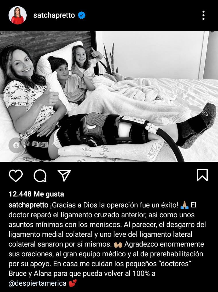 Satcha Pretto estado salud