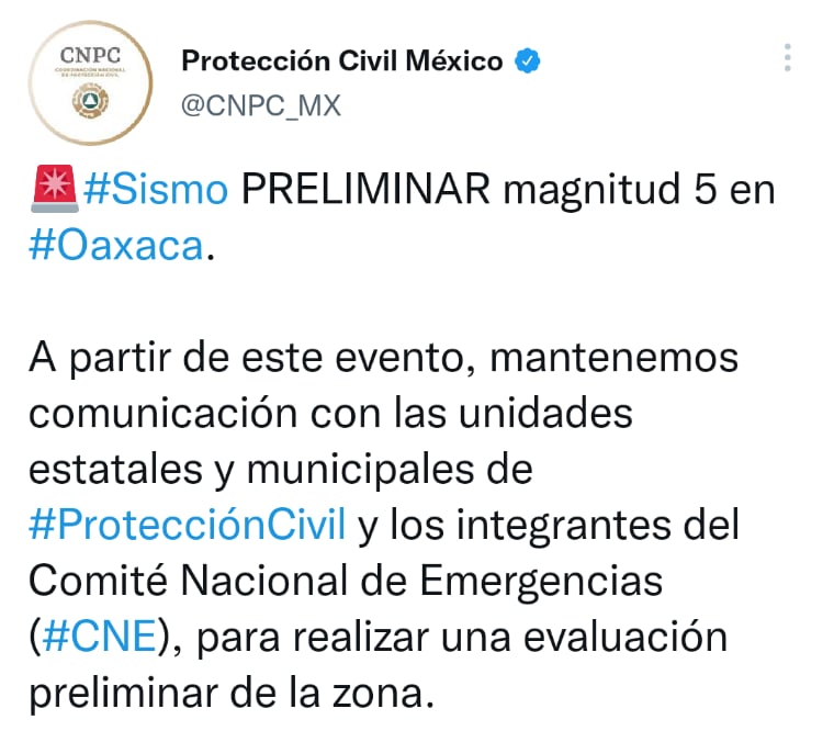 So far no damage of any kind has been reported.