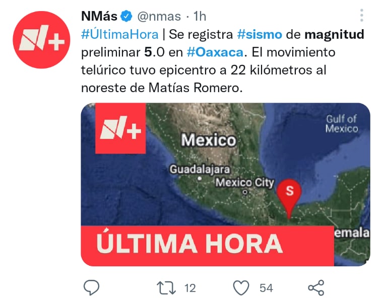 Earthquake magnitude 5 Oaxaca