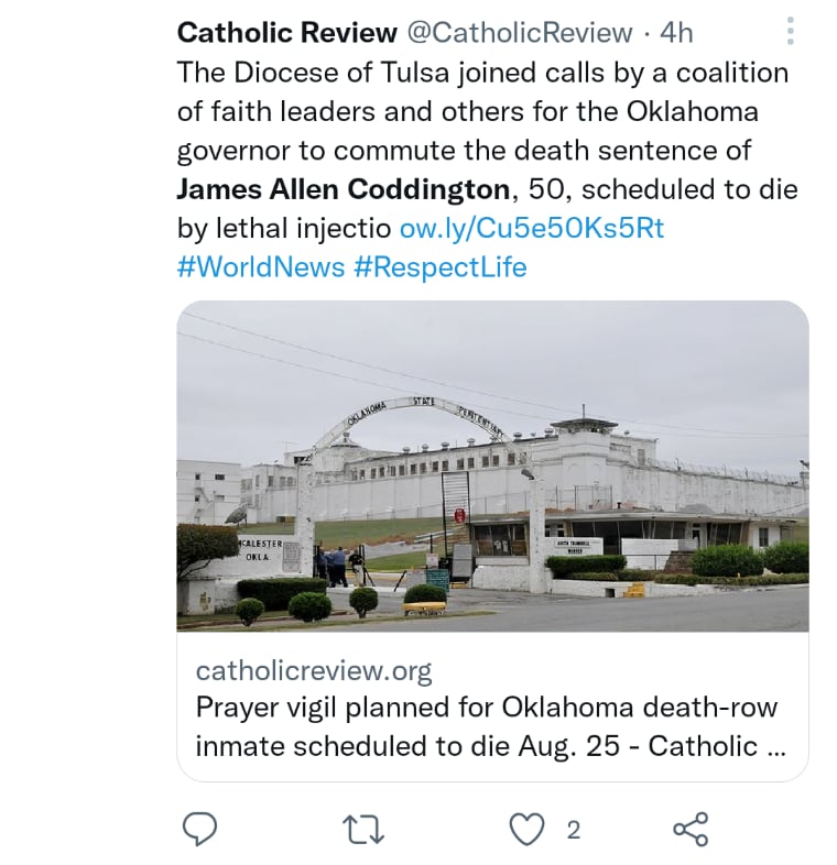 Execution James Coddington Oklahoma