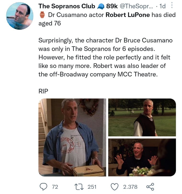 Actor Robert LuPone dies