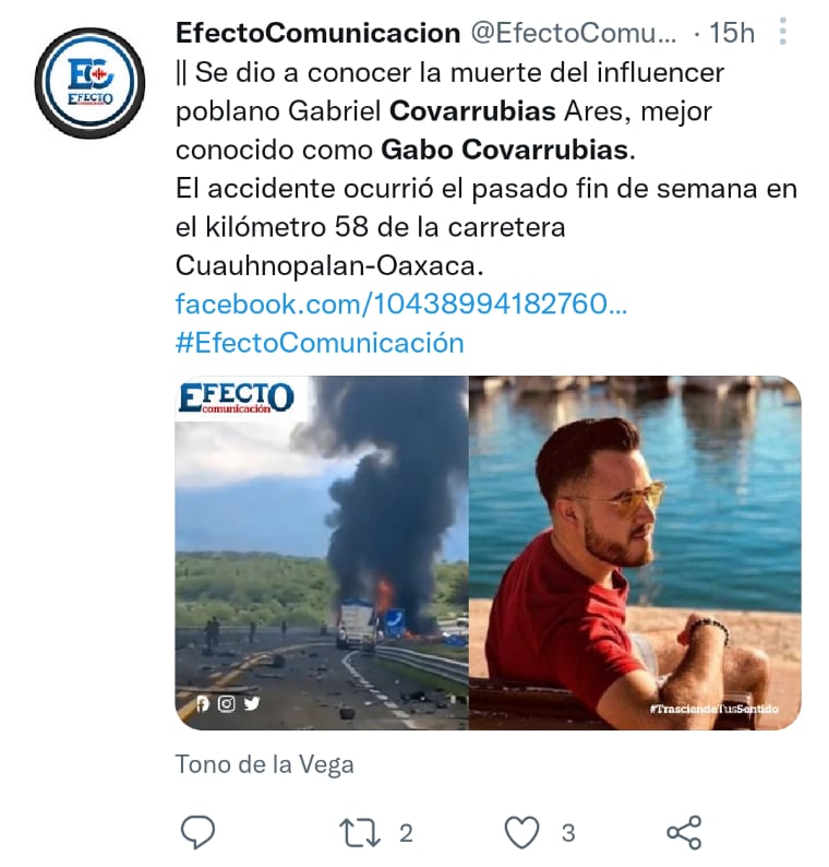 Muere influencer Gabo Covarrubias