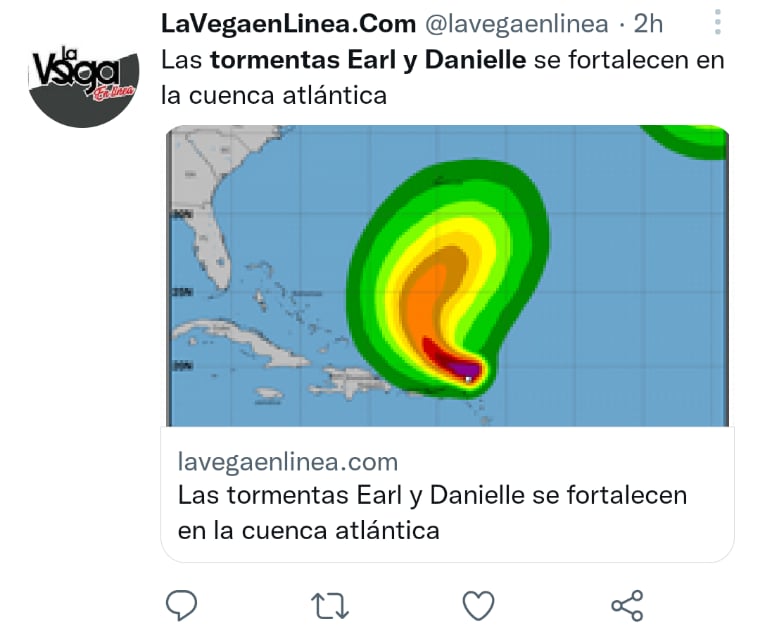 Tormenta Earl y Danielle