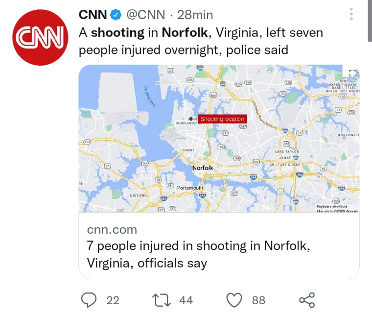 Tiroteo masivo en Norfolk
