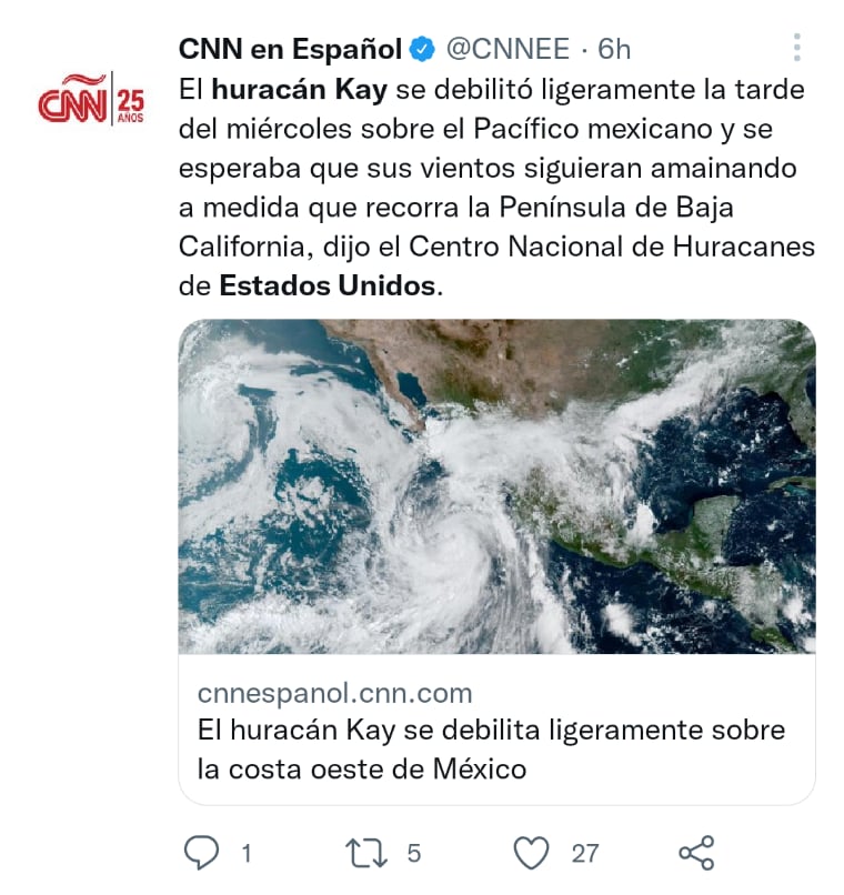 Pronostican huracán en California