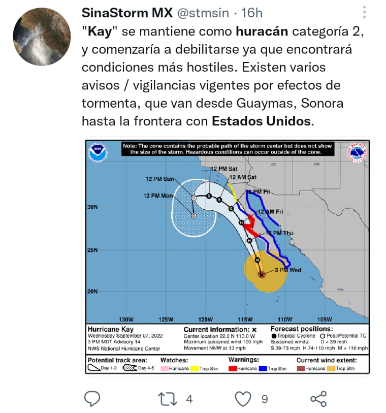 Pronostican huracán en California
