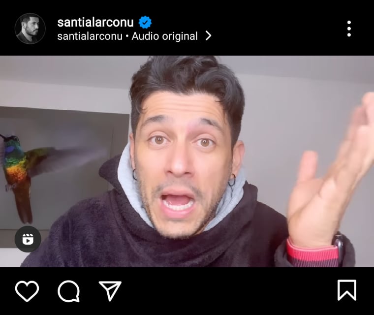 Actor colombiano salió afectado