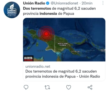 Dos terremotos en Indonesia