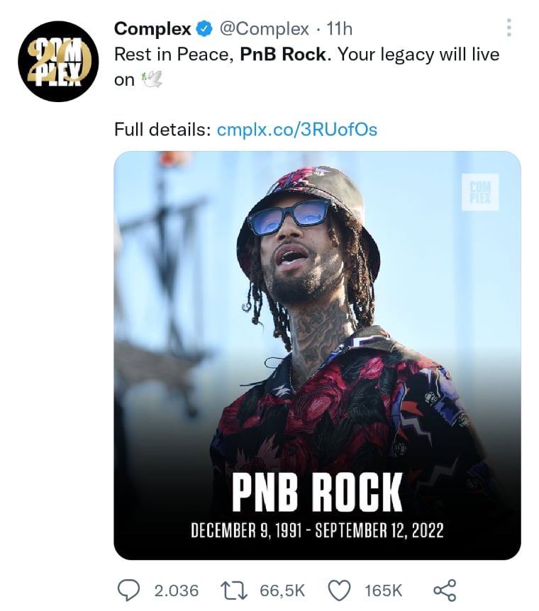 Rapero PnB Rock muerte