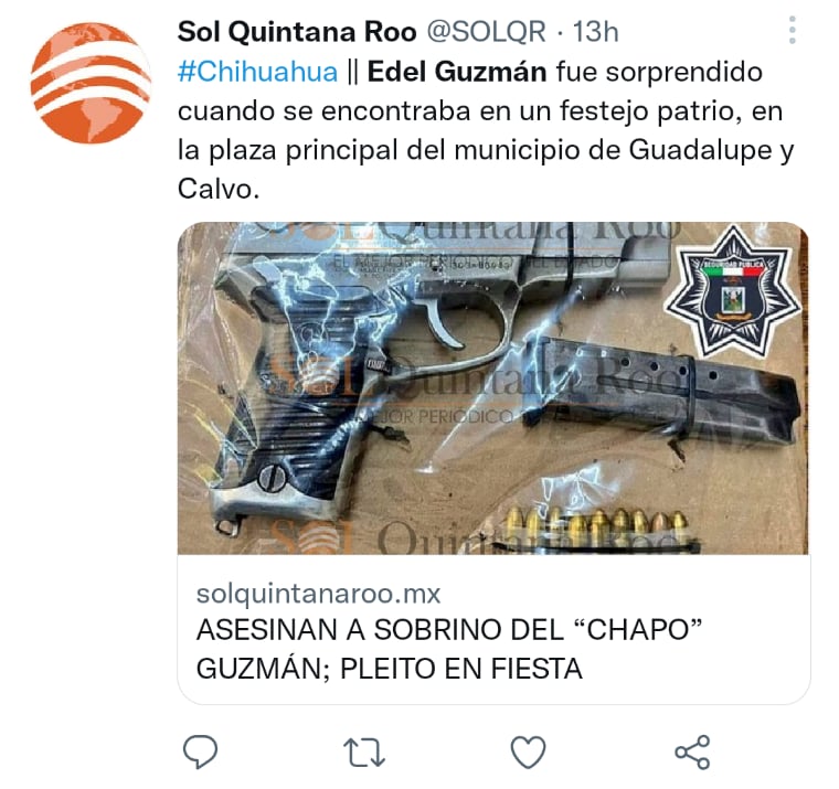 Muere sobrino del Chapo