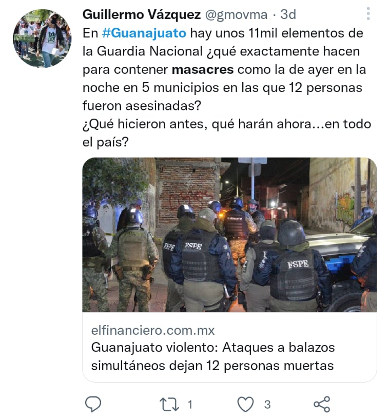 Masacres simultáneas en Guanajuato
