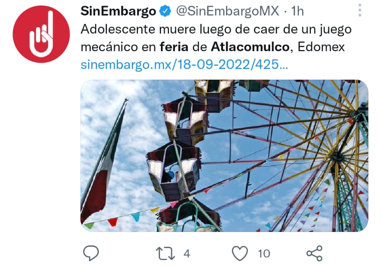 Muere quinceañera mexicana feria