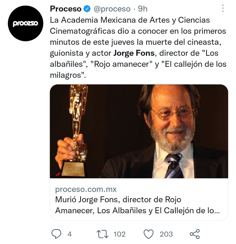 Mexican film producer fired
