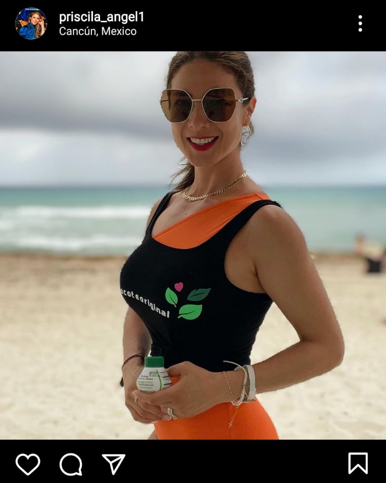 Priscila Ángel tanque oxígeno