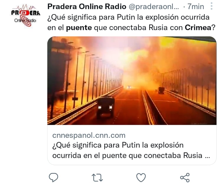 Putin explosión puente Crimea
