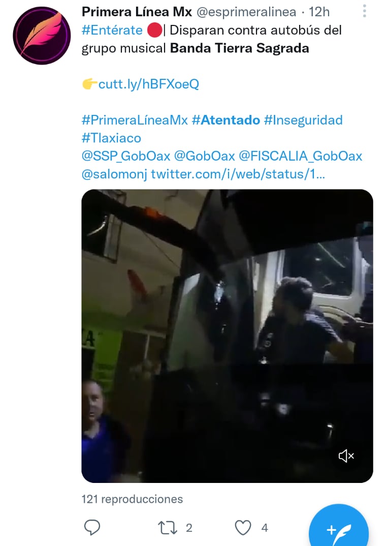 Banda Tierra Sagrada atentado