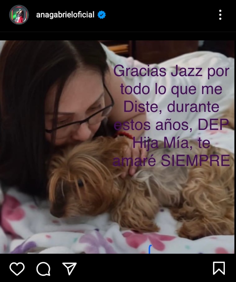 Ana Gabriel viste luto