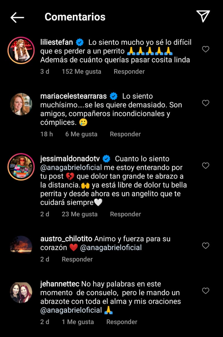 Famosas y seguidores se unen a las condolencias hacía la 'Diva de América'