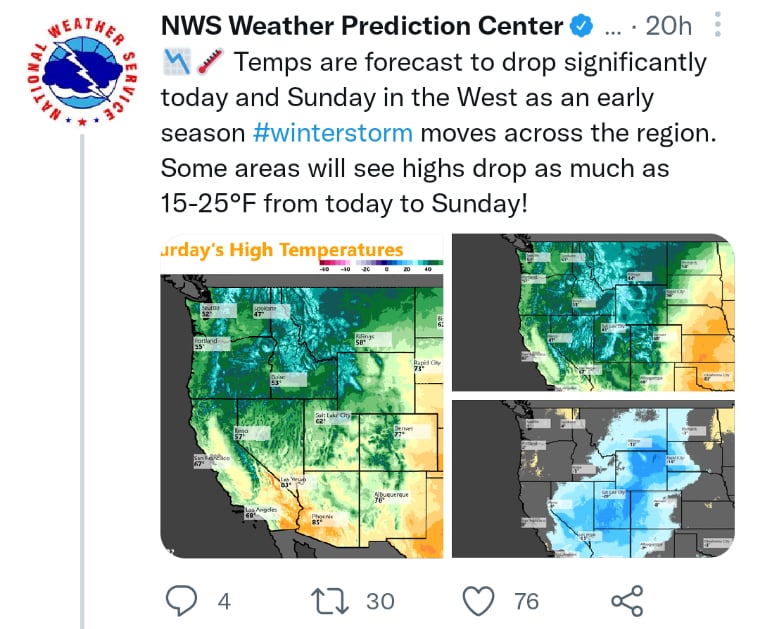 Tormenta invernal oeste EEUU