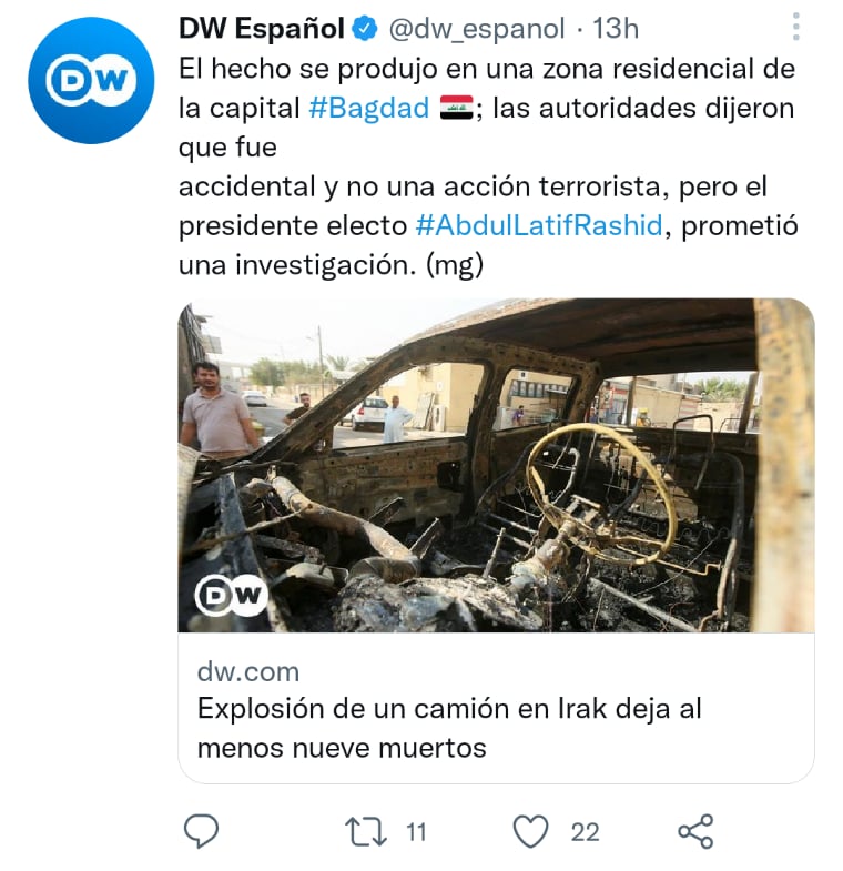 9 muertos explosión camión