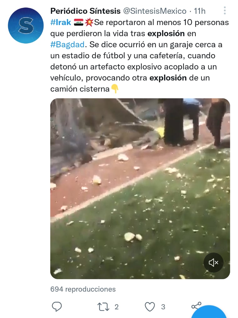 9 muertos explosión camión