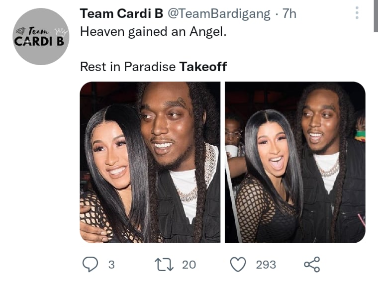Takeoff primo Cardi B