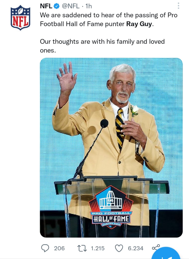Muere Ray Guy NFL