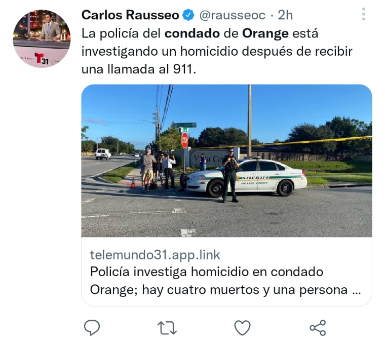 Cuatro muertos condado Orange