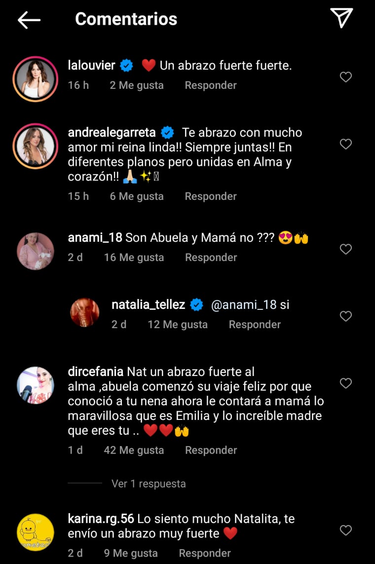 Celebridades y seguidores de la conductora se unen a las condolencias